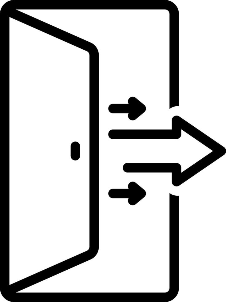 line icon for out vector