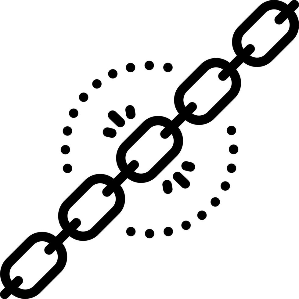 icono de línea para cadena vector