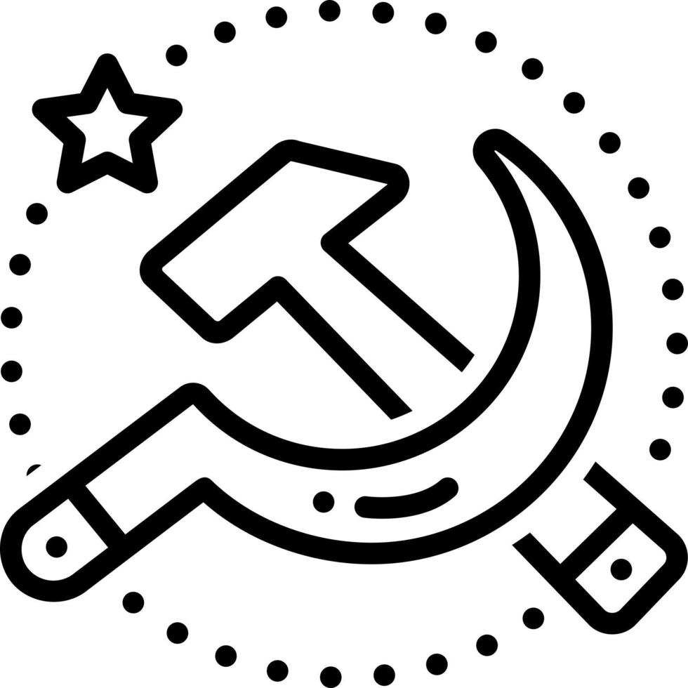 icono de línea para soviet vector