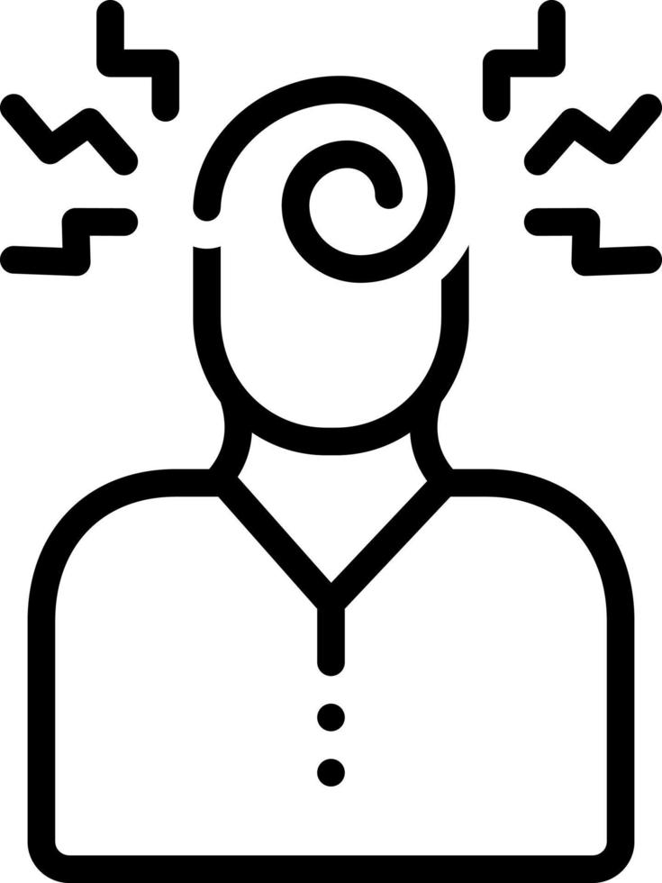 line icon for mental vector