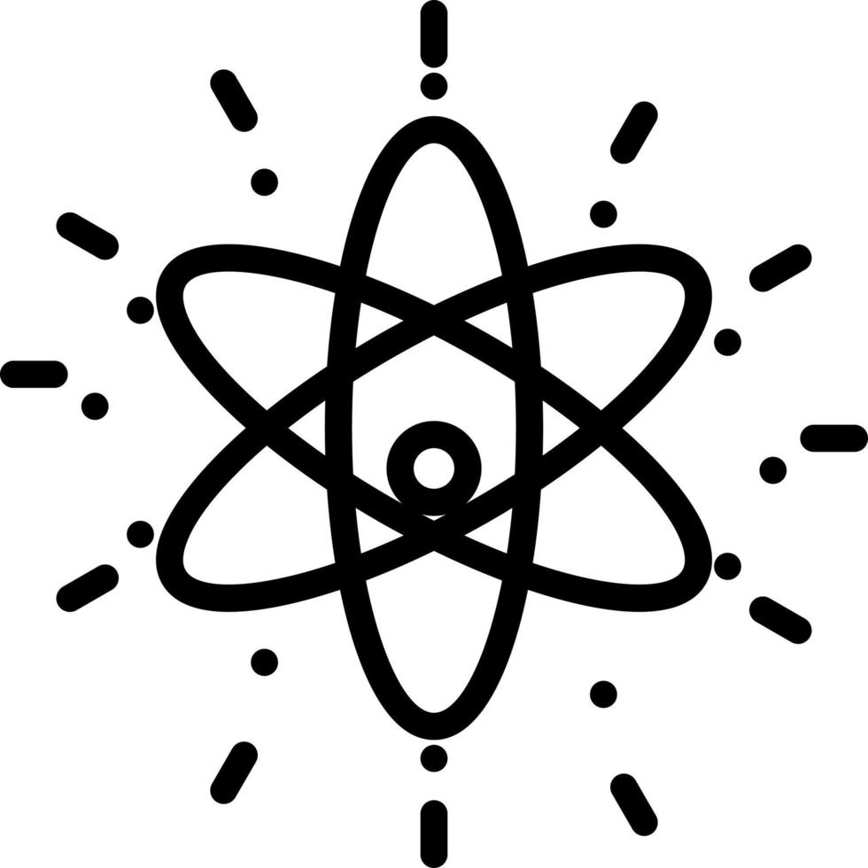 icono de línea para nuclear vector