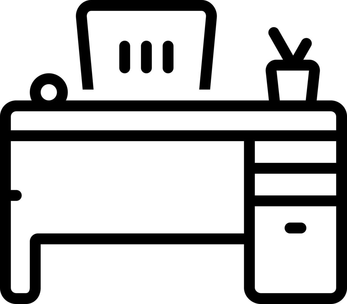 line icon for desk vector