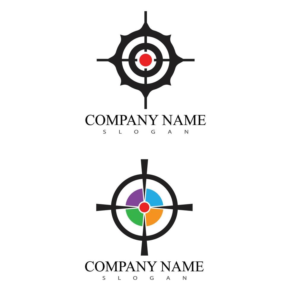 Sniper sight symbol Crosshair target logo vector