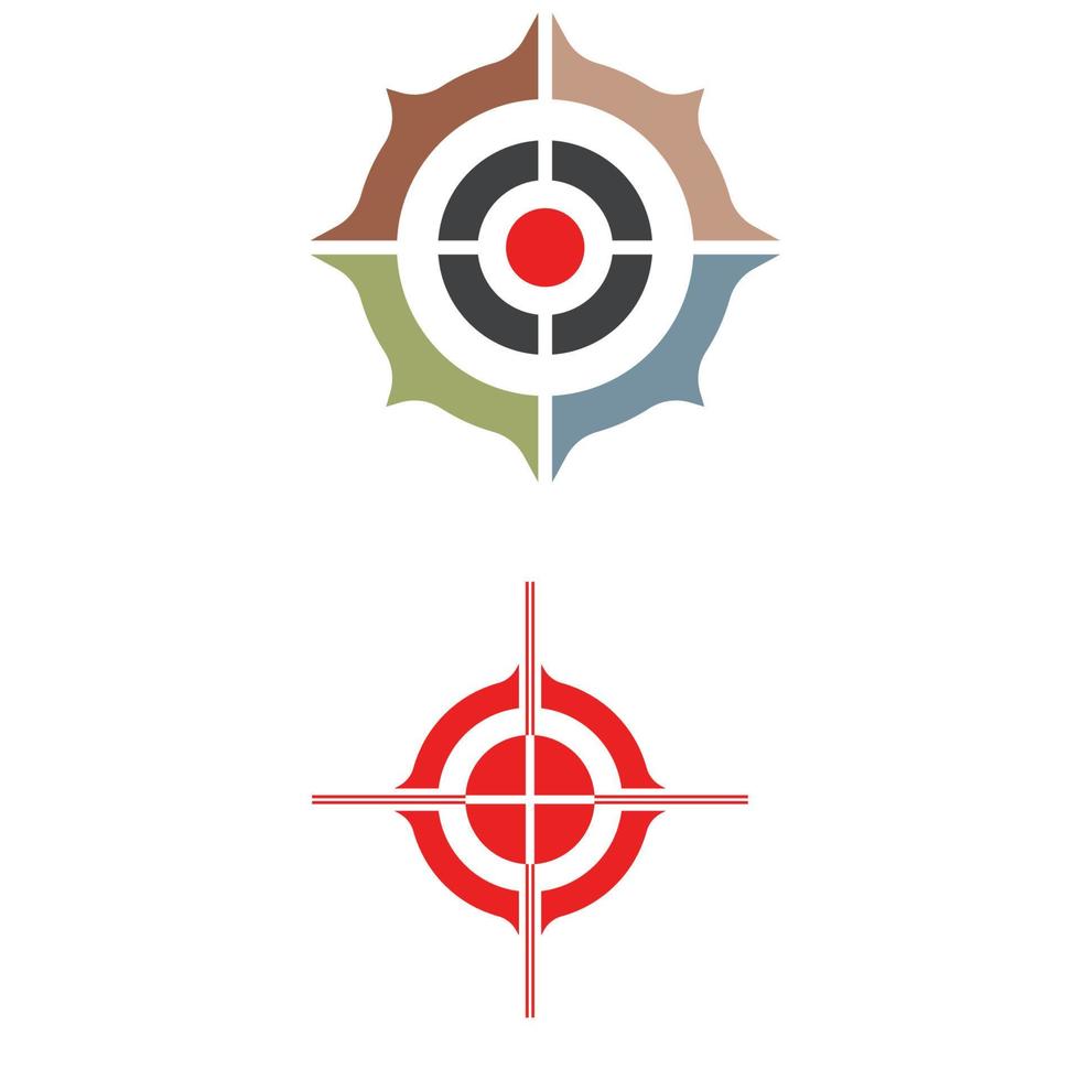 Sniper sight symbol Crosshair target logo vector