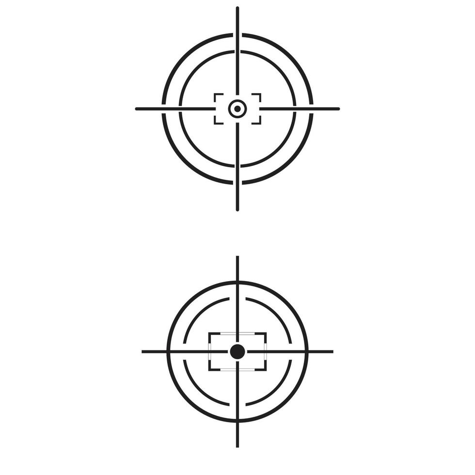 vector de logotipo de objetivo de punto de mira de símbolo de vista de francotirador