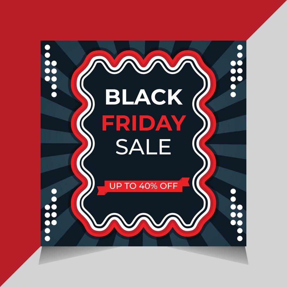 Black Friday Sale Banner Design, Social Media Post Template, Web Banners, Free Vector