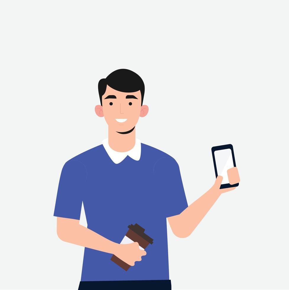 Cartoon character man vector