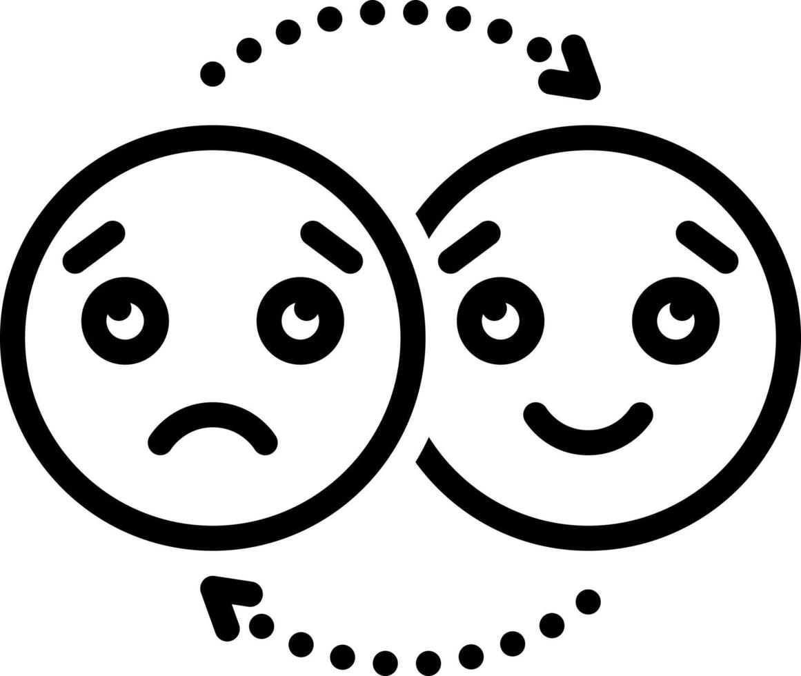 line icon for emotion vector