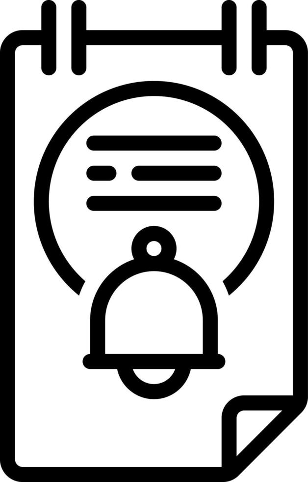 line icon for notice vector