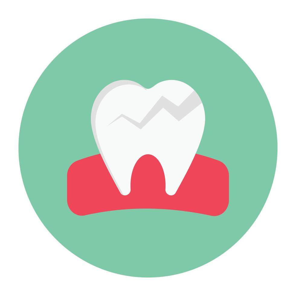 ilustración de vector de cavidad dental en un fondo. símbolos de calidad premium. iconos vectoriales para concepto y diseño gráfico.