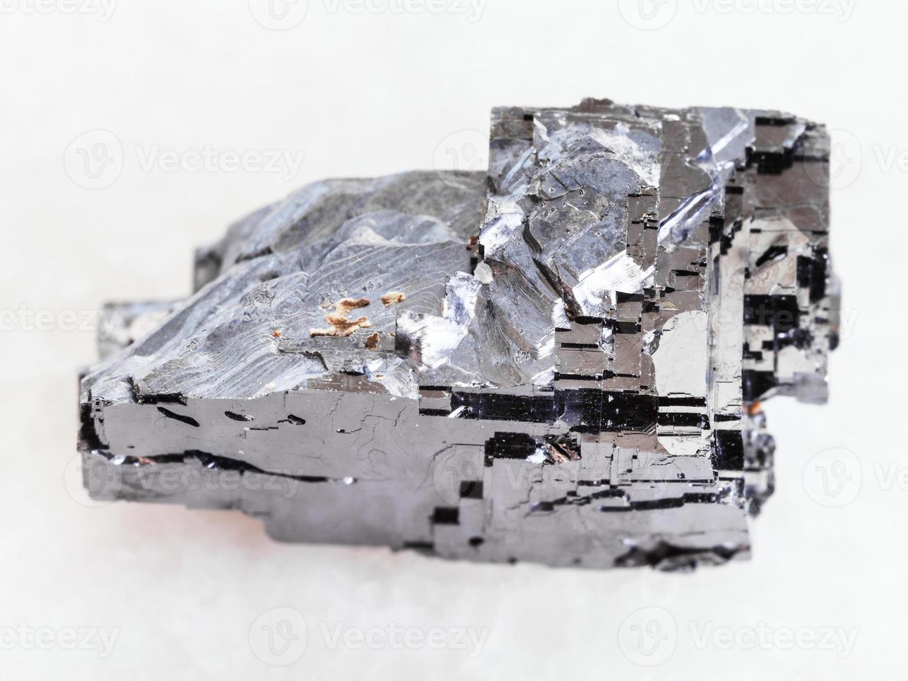 rough Galena crystal stone on white marble photo