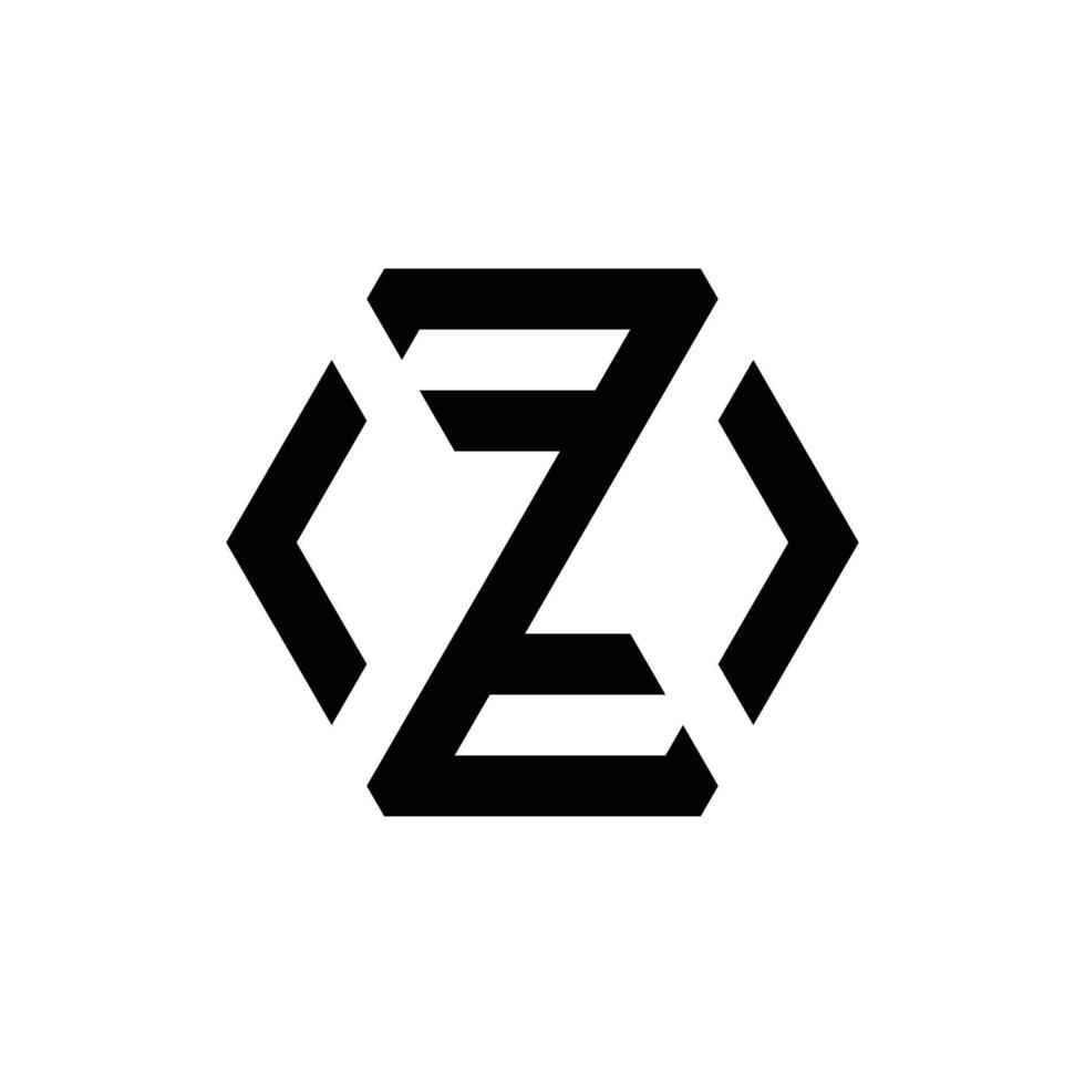 Abstract Z initial monogram logo design, icon for business, template, simple, elegant vector