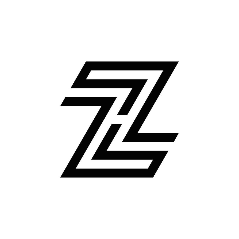 Abstract ZH initials, vector logo design, monogram, icon for business, template, simple, elegant