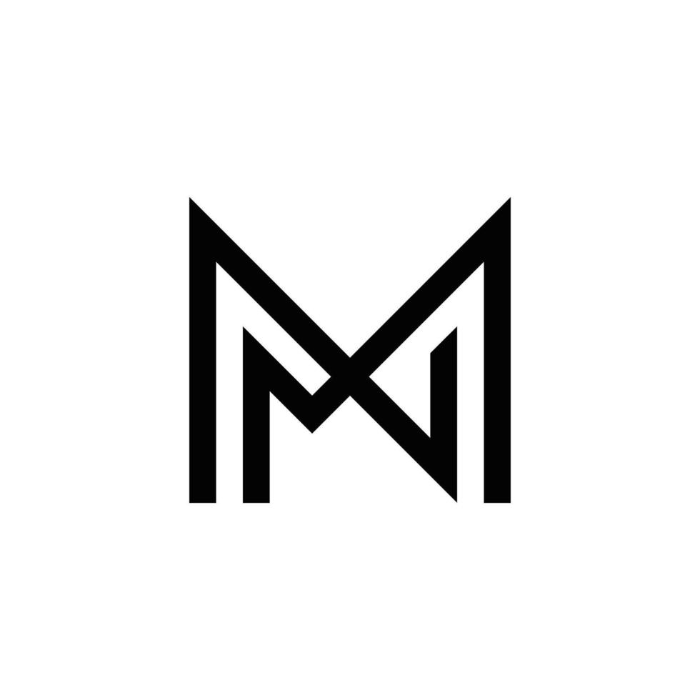 Abstract MN initials monogram logo design, icon for business, template, simple, elegant vector