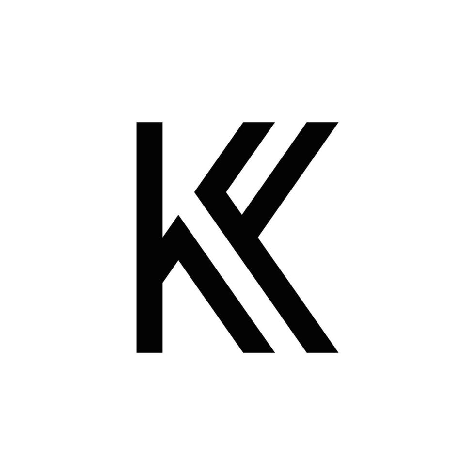iniciales kf abstractas, diseño de logotipo vectorial, monograma, icono para negocios, plantilla, simple, elegante vector