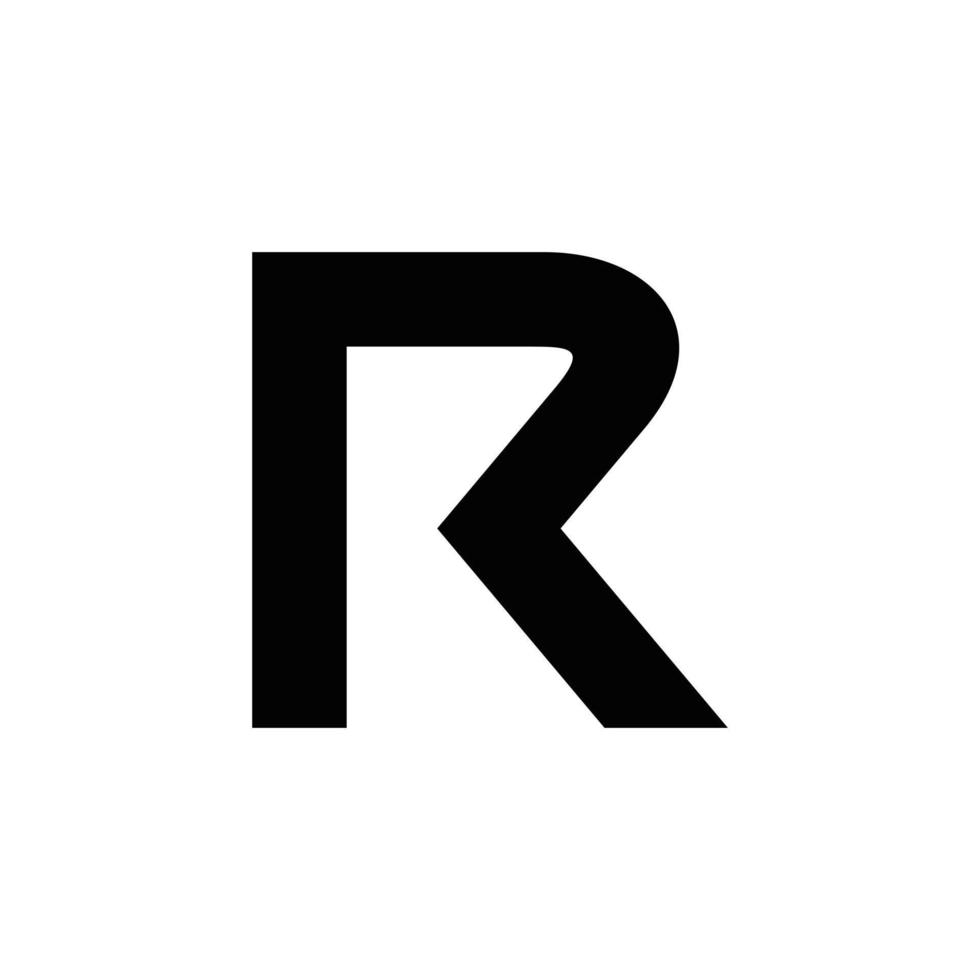 resumen r rk iniciales monograma diseño de logotipo, icono para negocios, plantilla, simple, elegante vector