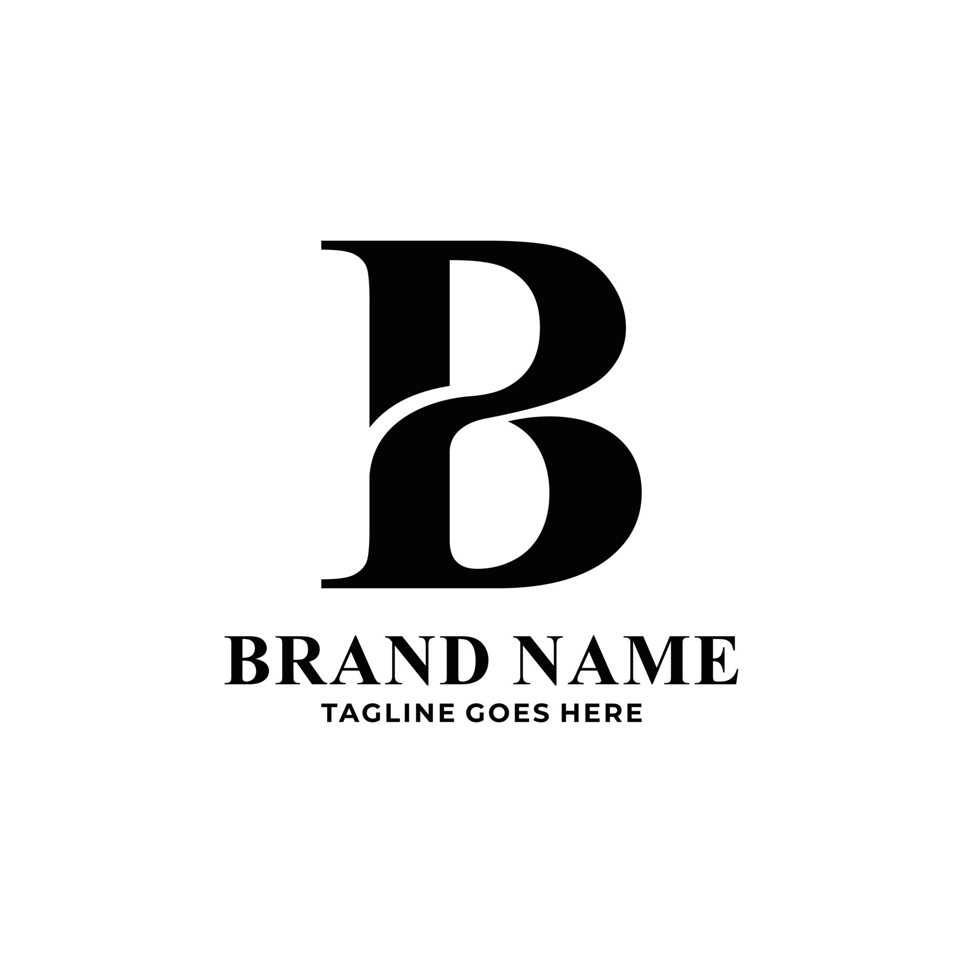 Simple letter bb monogram stylish type design logo