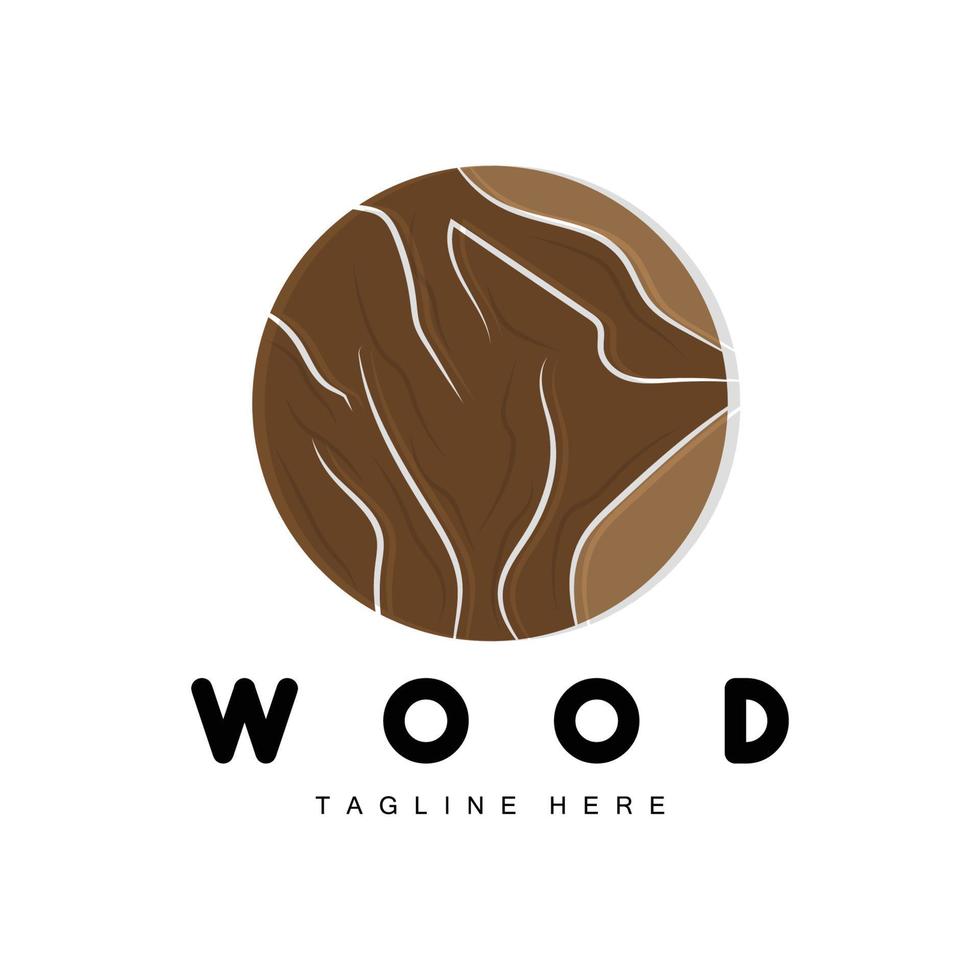 Wood Layer Logo Tree Bark Structure Design Forest Template Vector