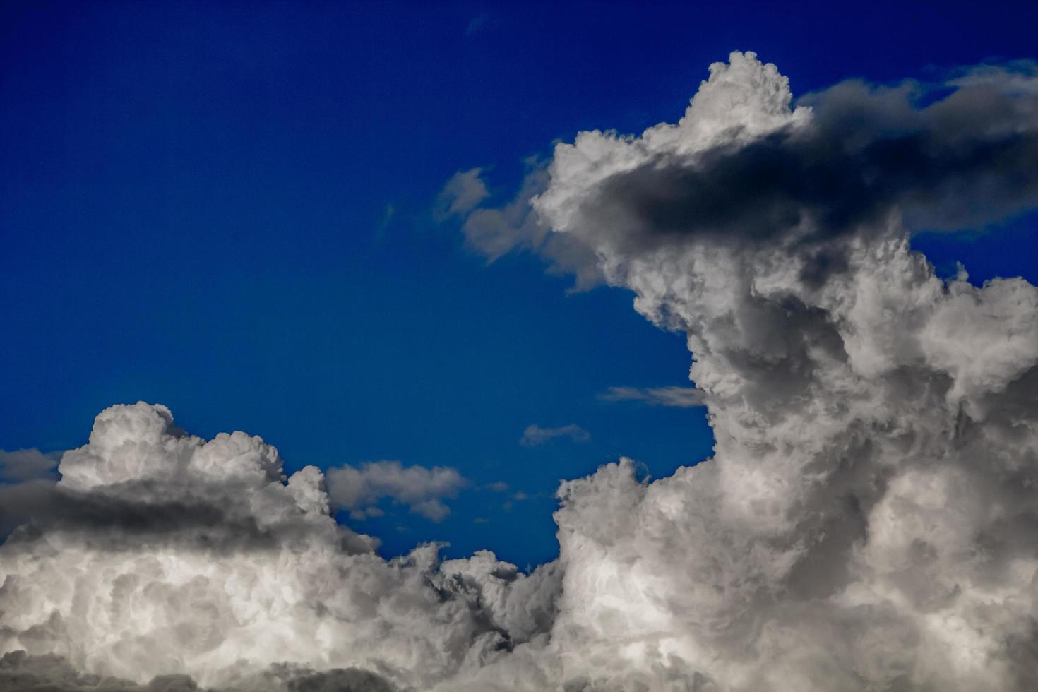 The image of beautiful rain clouds continually moving. , background blue sky photo