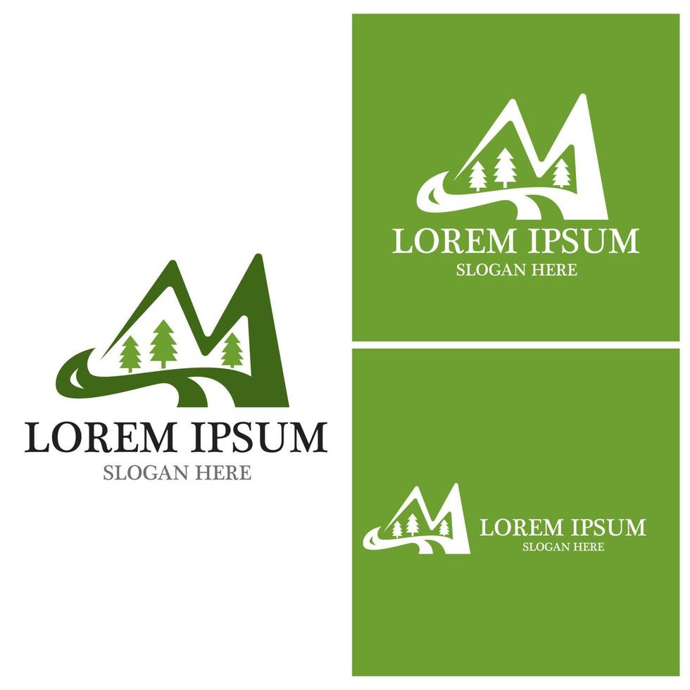 Mountain icon Logo vector