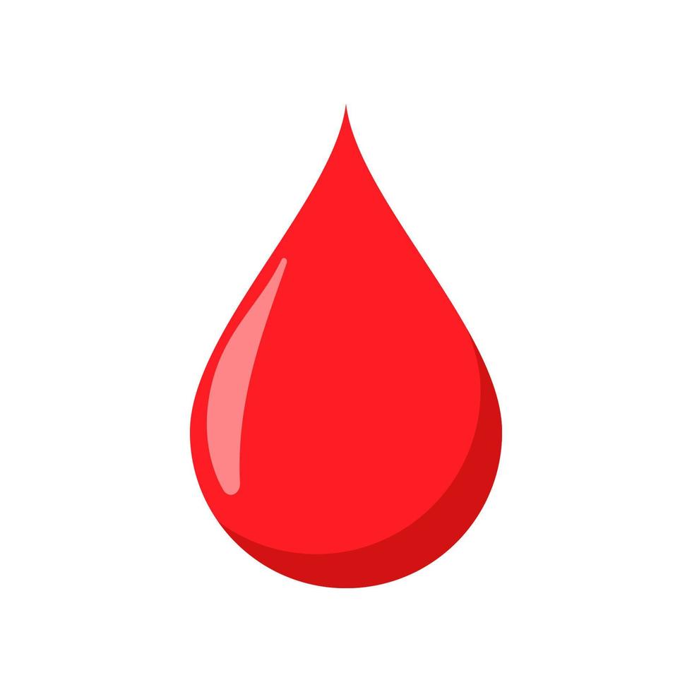 vector de diseño plano de gota de sangre