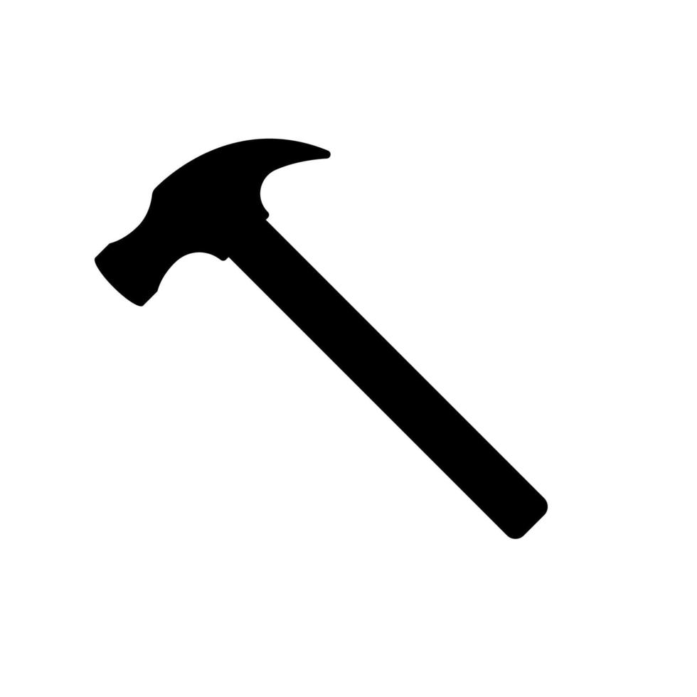 hammer vector isolated on white background