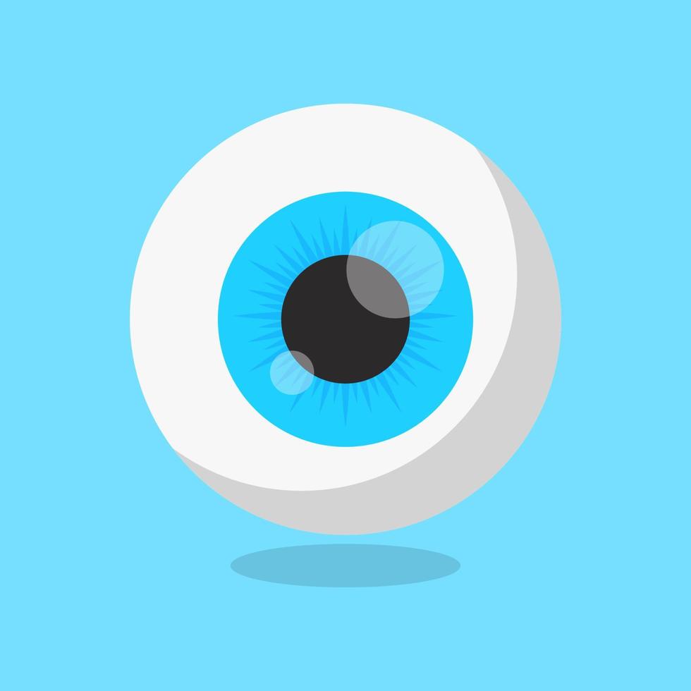 eyeball flat design art. vector image.