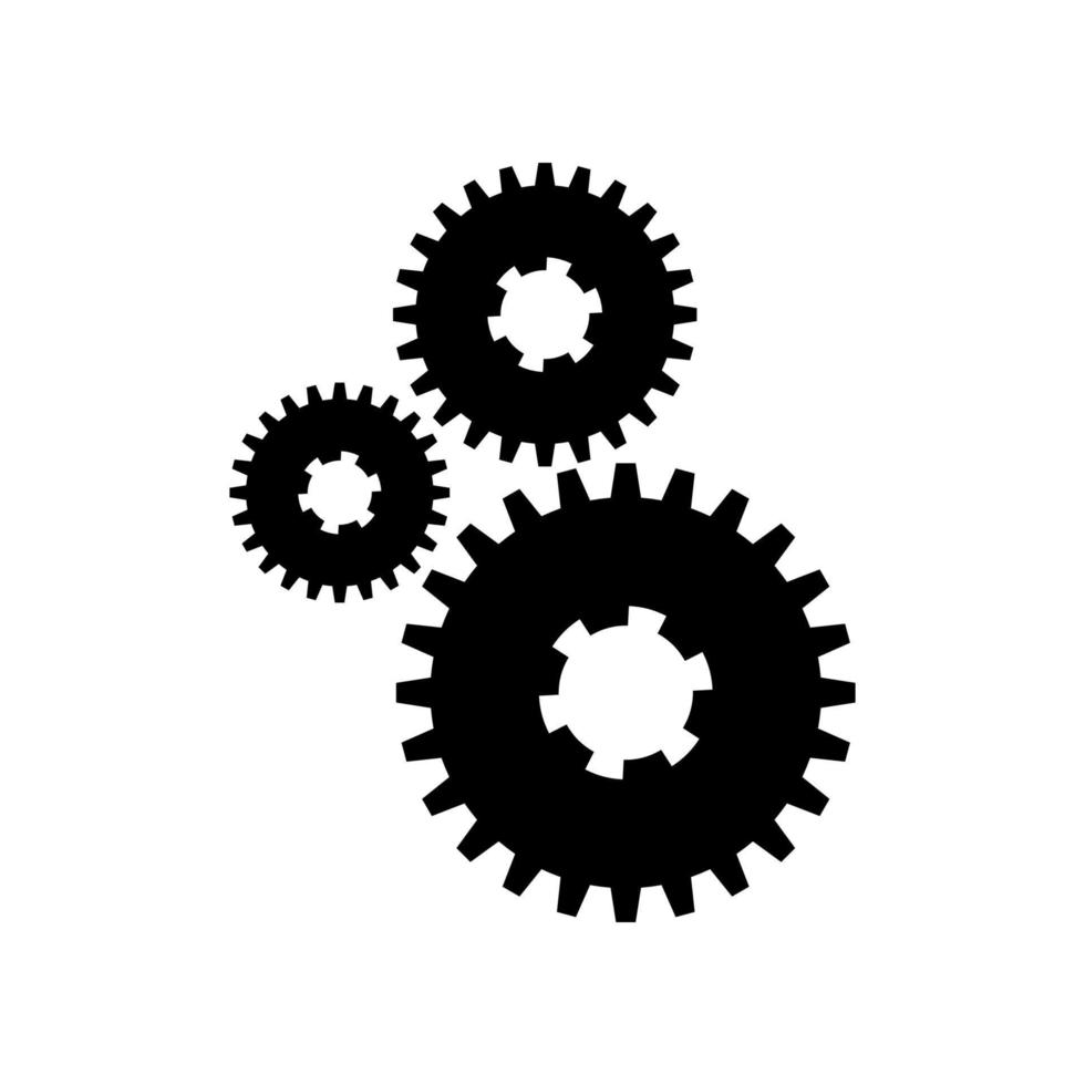 Gears vector icon isolatetd