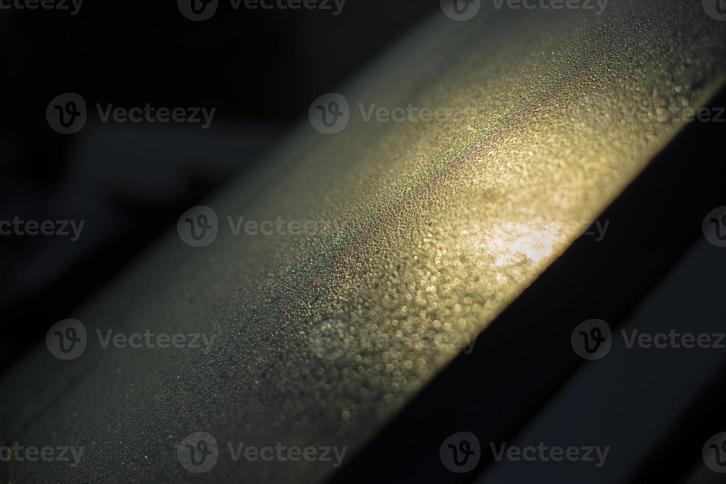 Glass condensate. Water drops on glass. Car in detail. photo