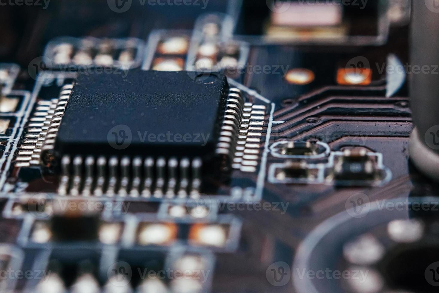 Circuit board repair. Electronic hardware modern technology. Motherboard digital personal computer chip. Tech science background. Integrated communication processor. Information engineering component photo