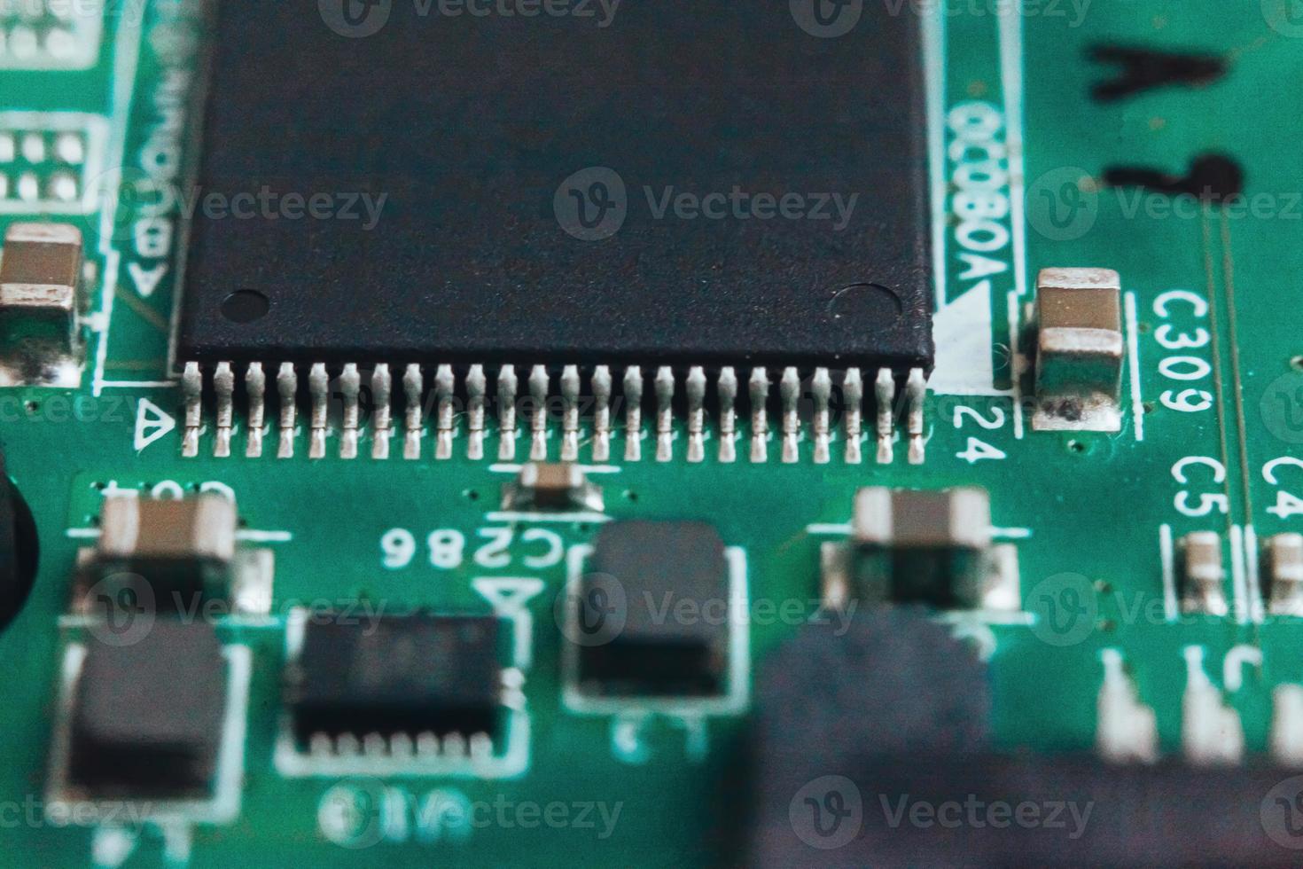 Circuit board repair. Electronic hardware modern technology. Motherboard digital personal computer chip. Tech science background. Integrated communication processor. Information engineering component. photo