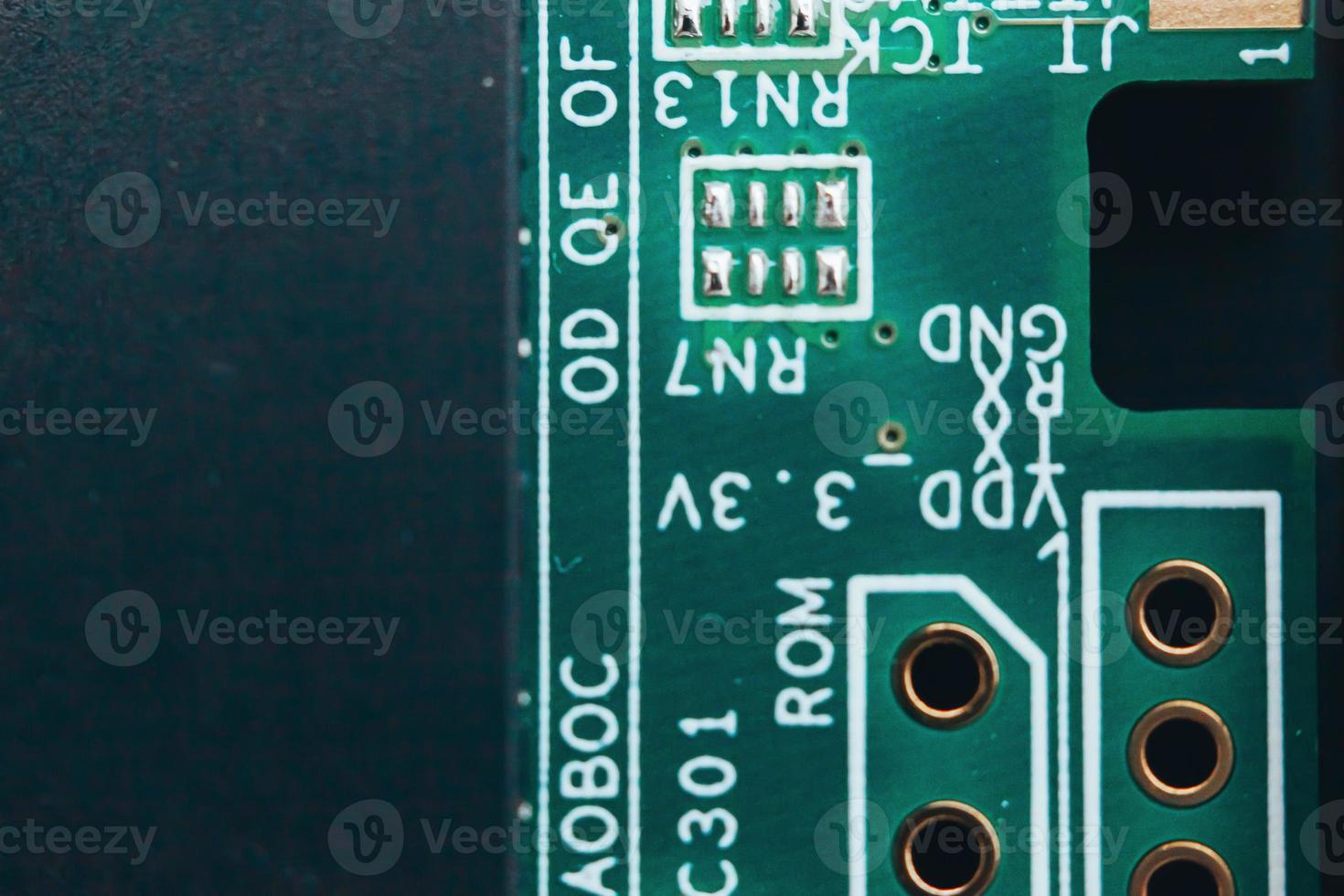 Circuit board repair. Electronic hardware modern technology. Motherboard digital personal computer chip. Tech science background. Integrated communication processor. Information engineering component. photo