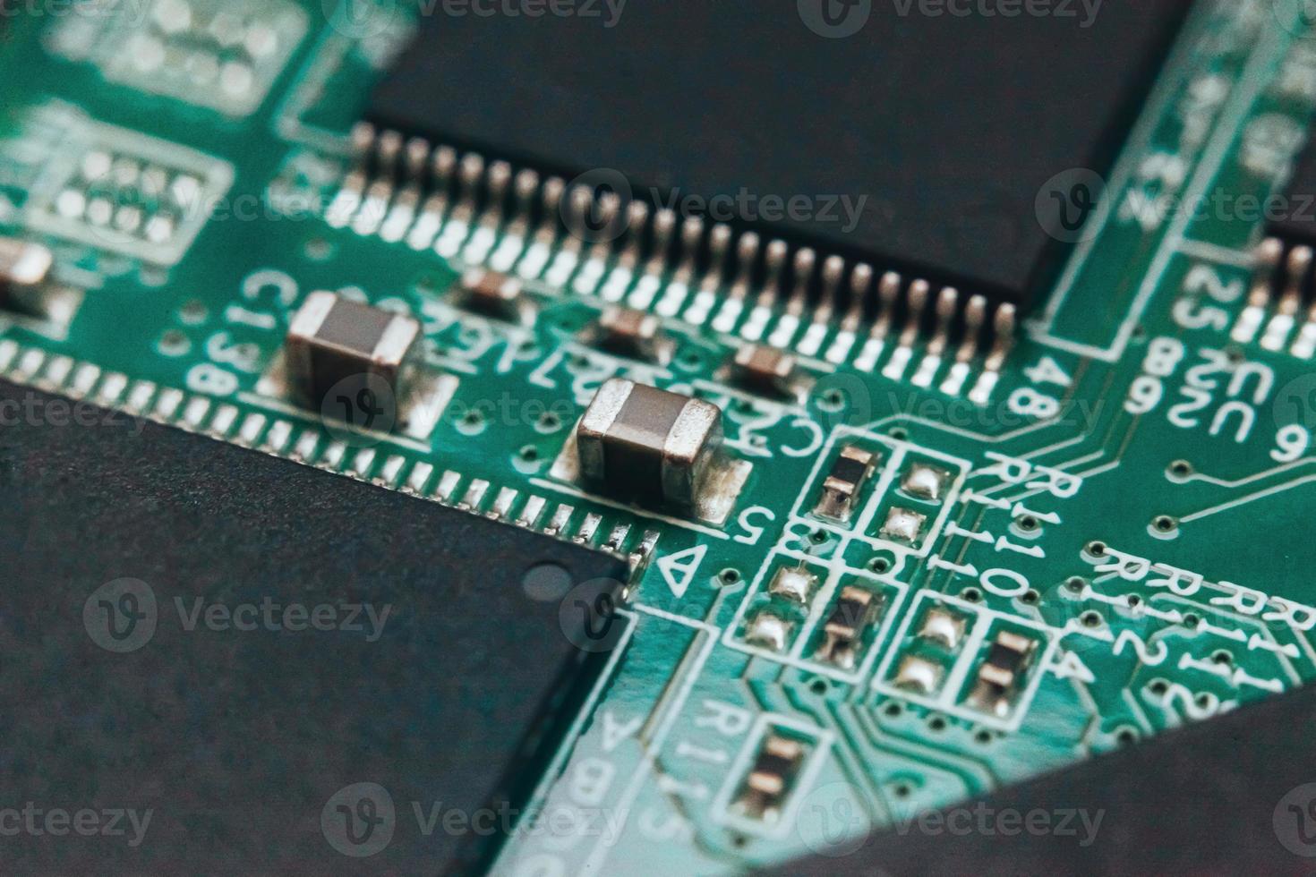 Circuit board repair. Electronic hardware modern technology. Motherboard digital personal computer chip. Tech science background. Integrated communication processor. Information engineering component. photo