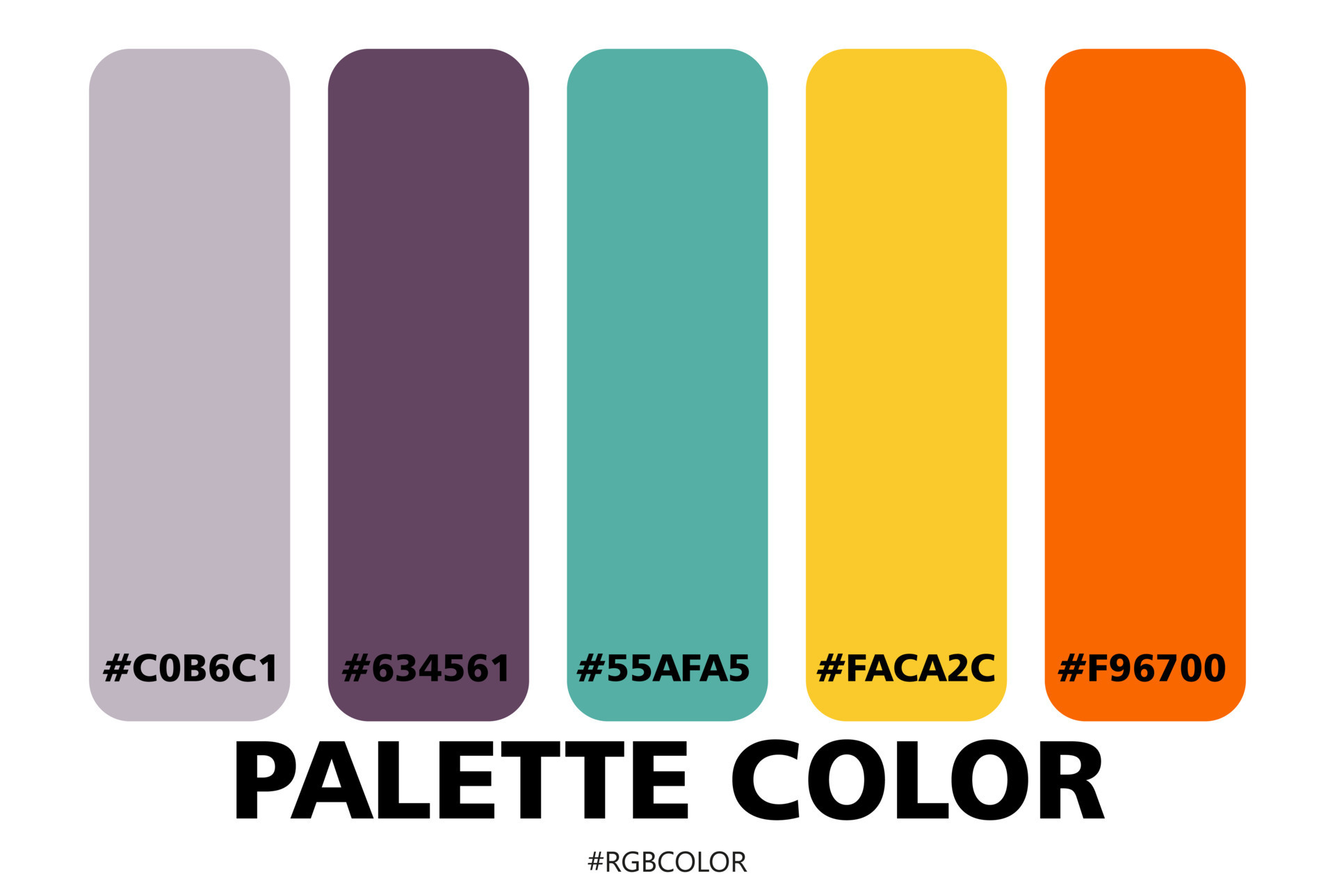 A Collection of Accurately Color Palettes with Codes, Perfect for use