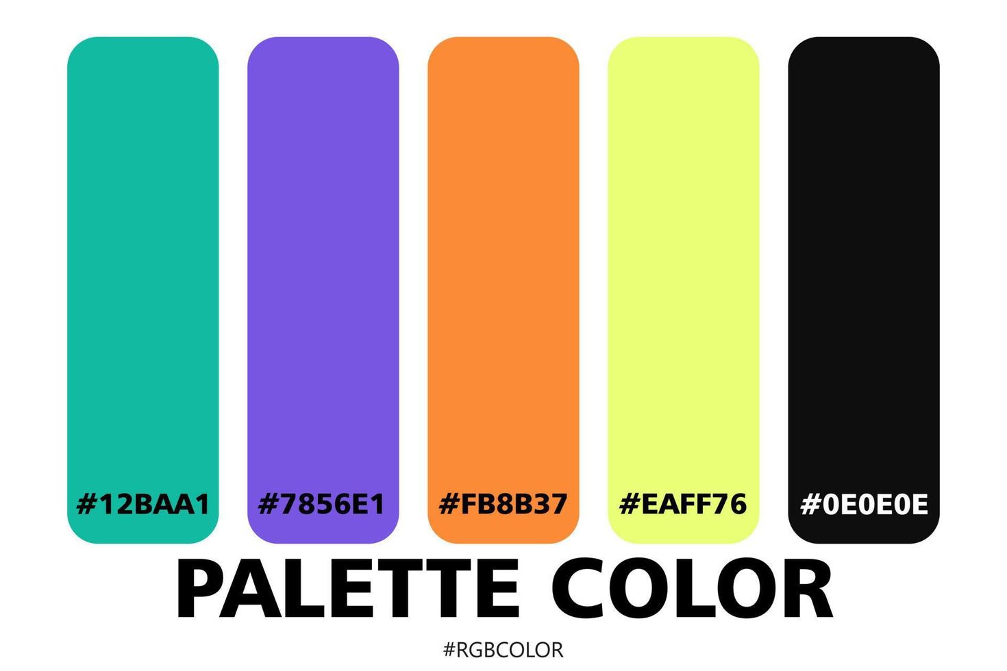 A Collection of Accurately Color Palettes with Codes, Perfect for use by illustrators vector