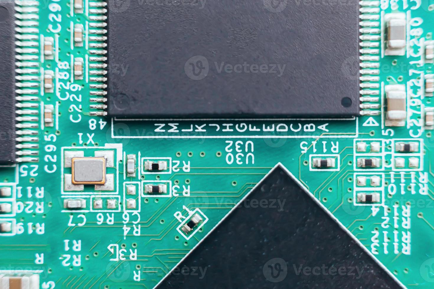 Circuit board repair. Electronic hardware modern technology. Motherboard digital personal computer chip. Tech science background. Integrated communication processor. Information engineering component. photo