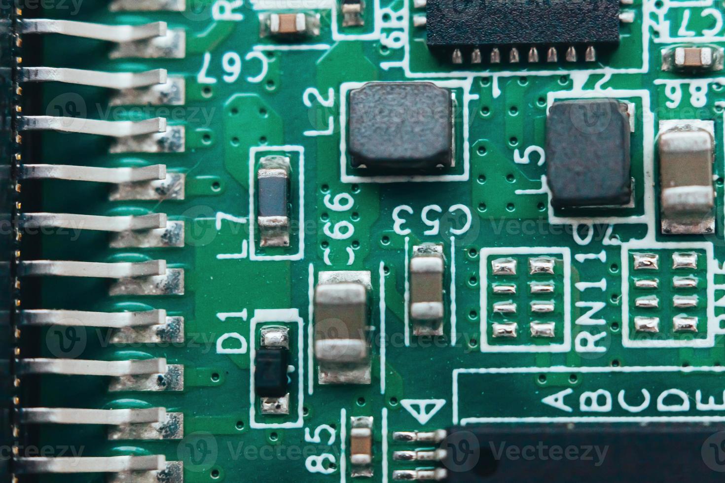 Circuit board repair. Electronic hardware modern technology. Motherboard digital personal computer chip. Tech science background. Integrated communication processor. Information engineering component. photo