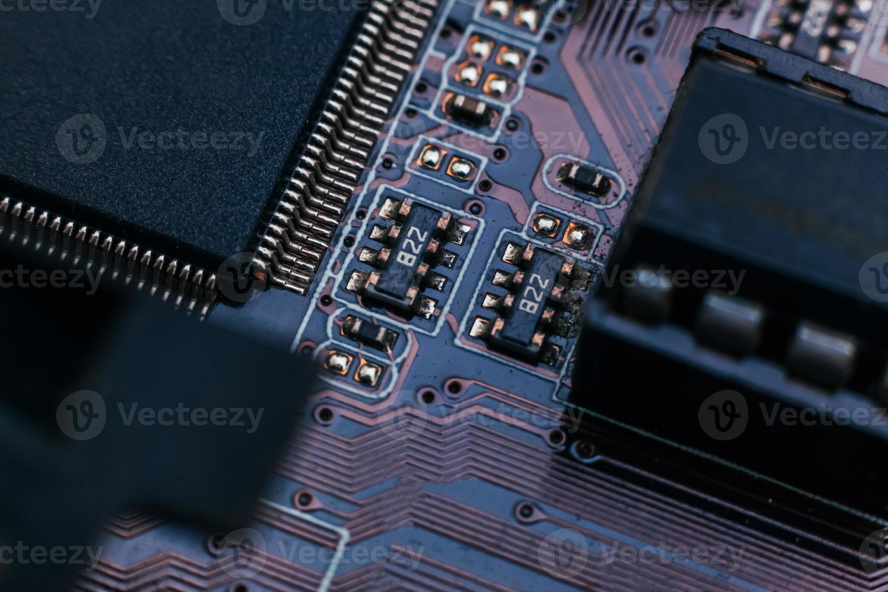 Circuit board repair. Electronic hardware modern technology
