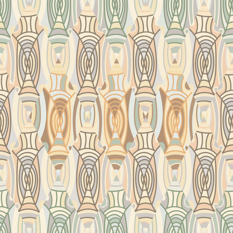 patrón lineal sin costuras dibujado a mano. ondas de contorno azulejo interminable fondo de pantalla. adorno de línea vintage. vector