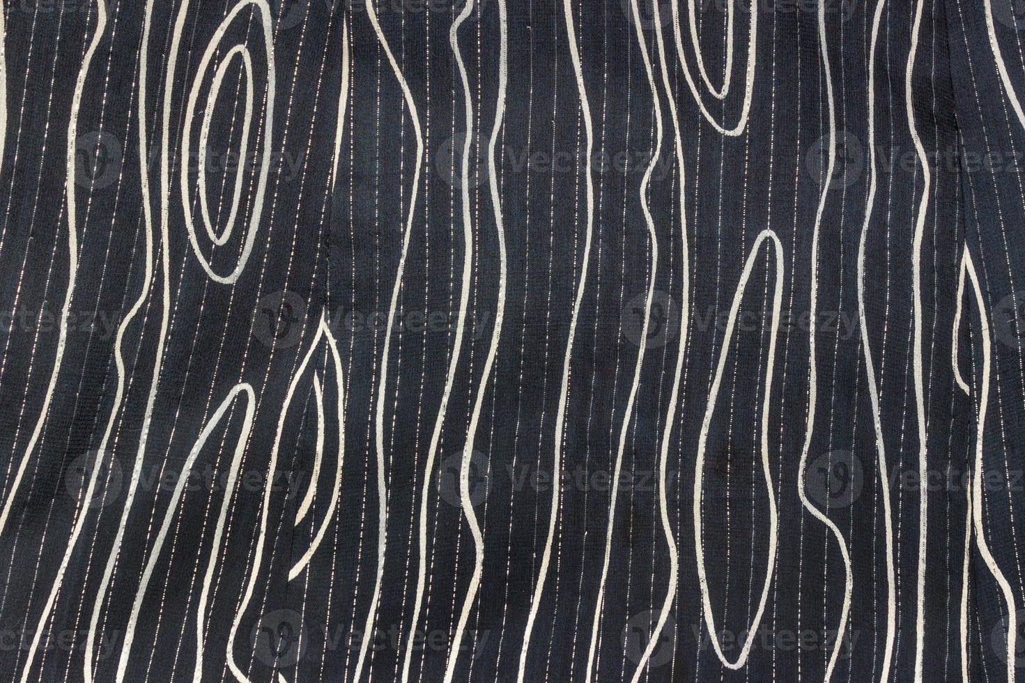 Textile Texture, Close Up of Blue and Brown Fabric Pattern Background with Copy Space for Text Decorated. photo