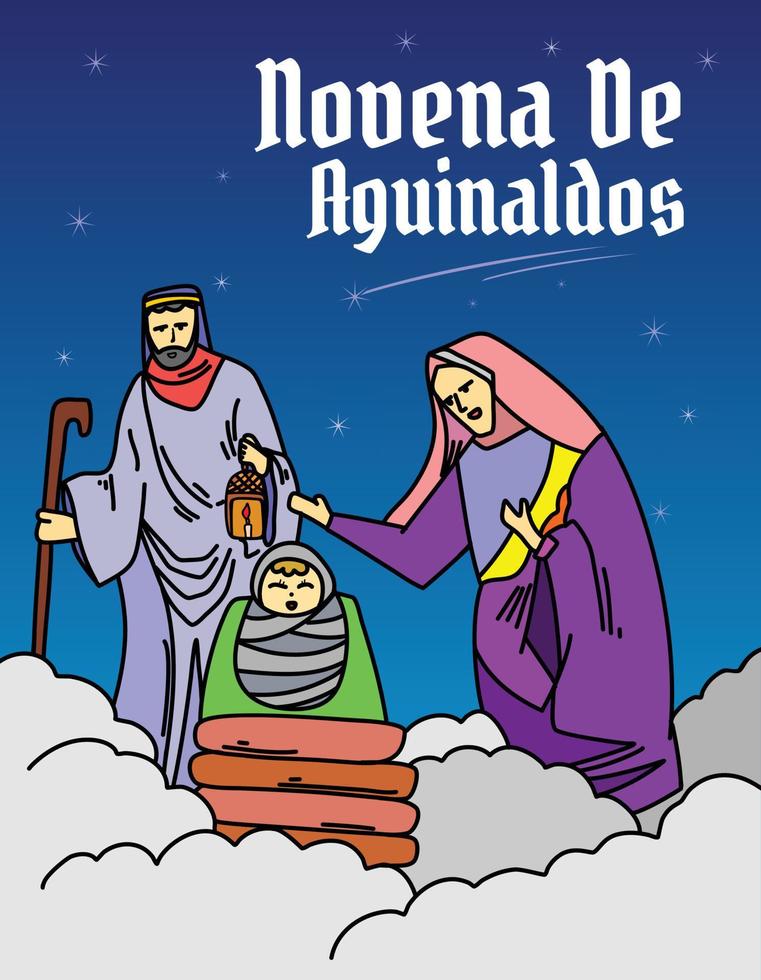 poster shape vector design for Novena de Aguinaldos