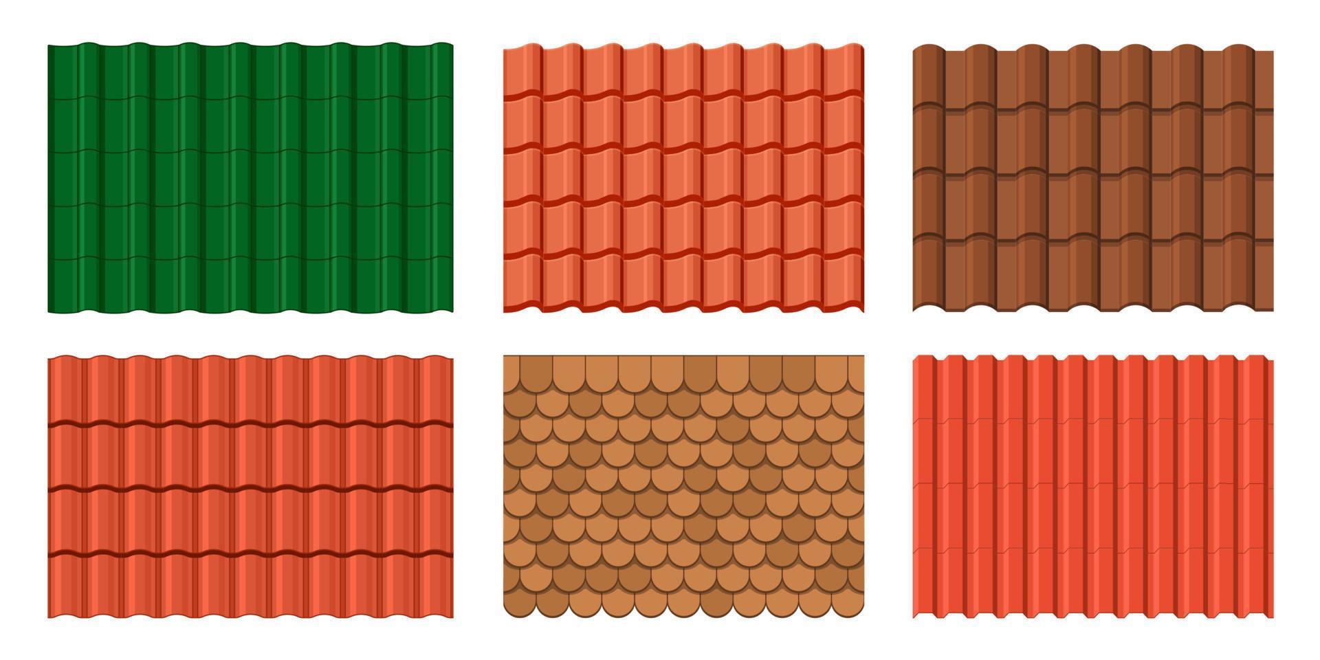 Roof tile background, house rooftop sheets vector