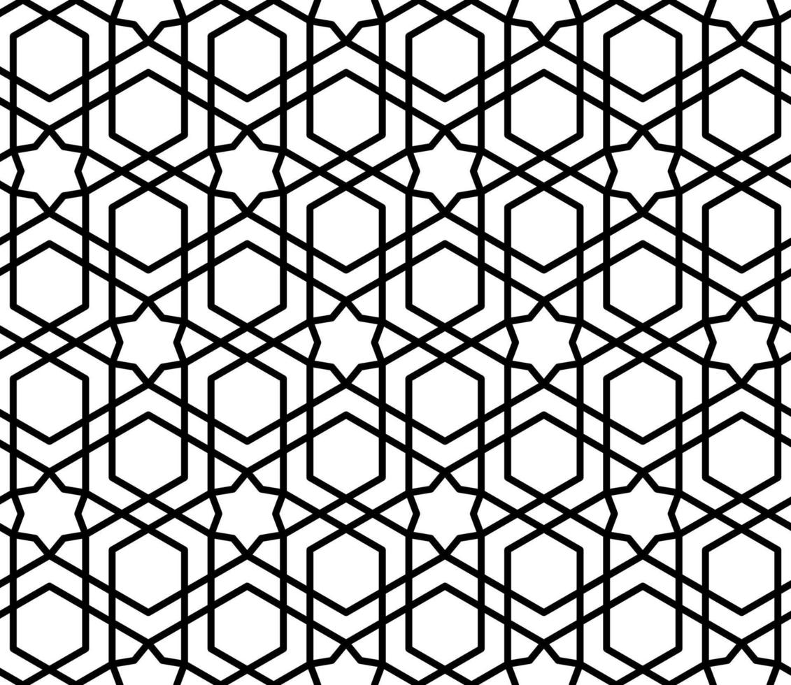 Mashrabiya arabesque arabic seamless pattern vector