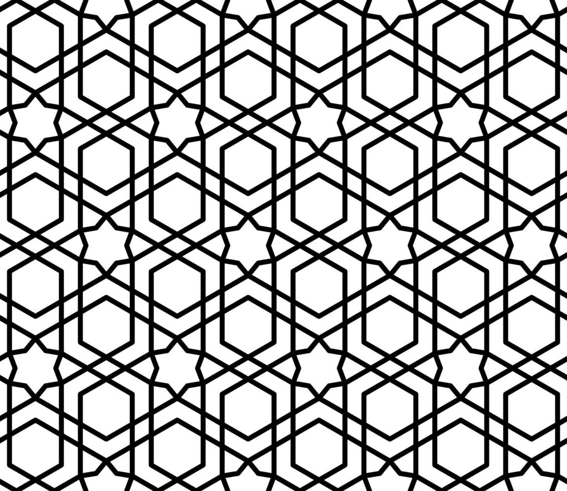 Mashrabiya arabesque arabic seamless pattern vector