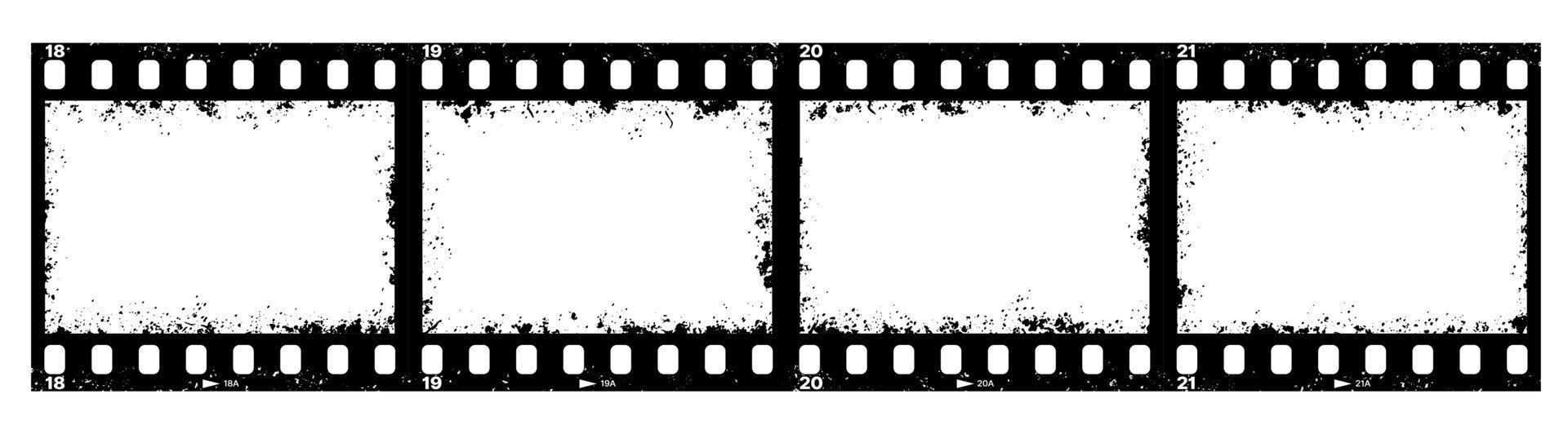 Retro movie grunge film strip, filmstrip texture vector