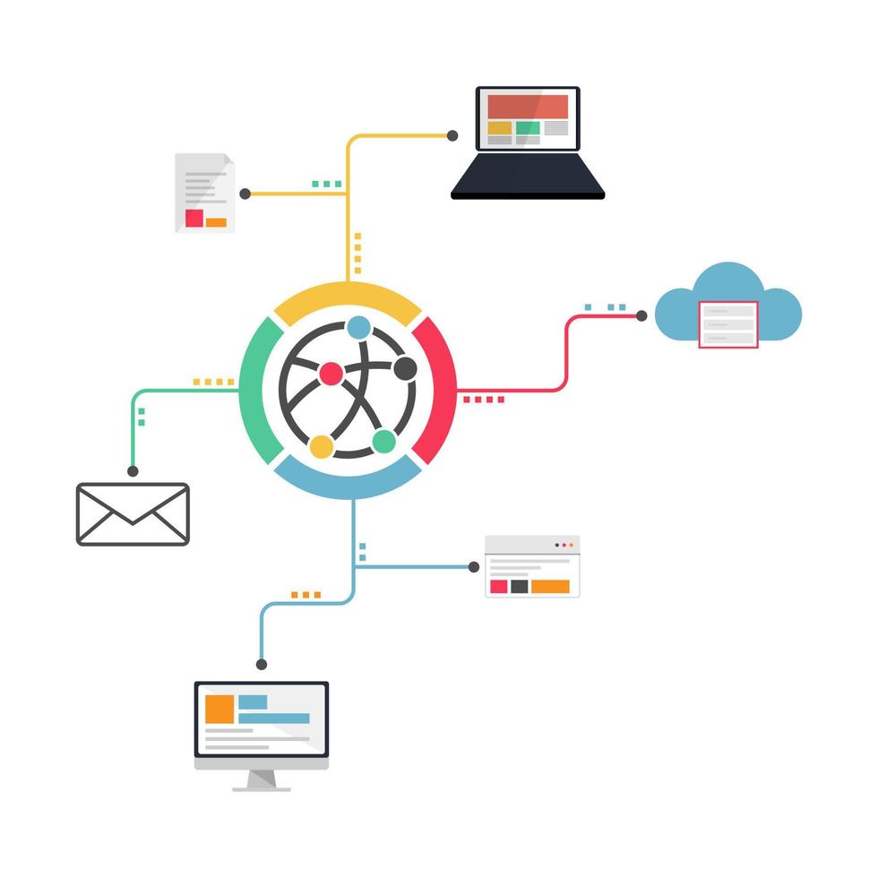 Big Data Analytics Ecosystem vector