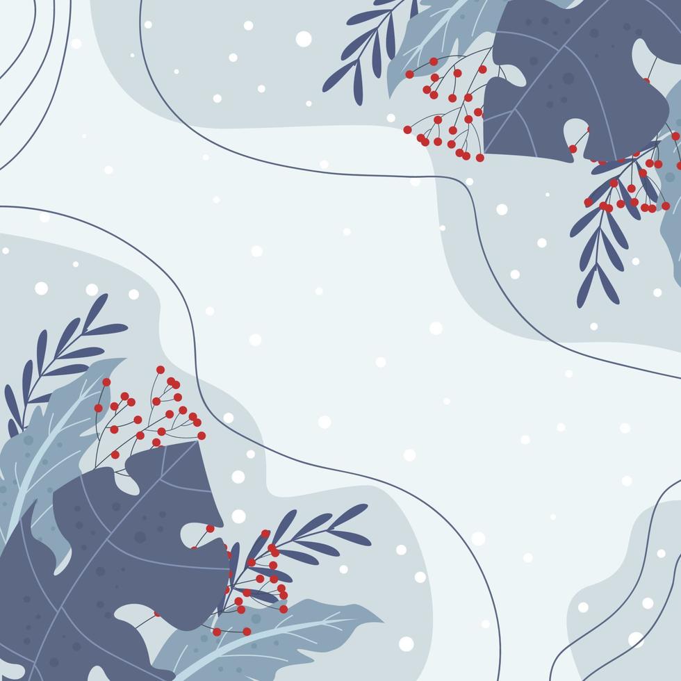 Modern abstract winter background suitable for winter wedding and merry christmas card vector