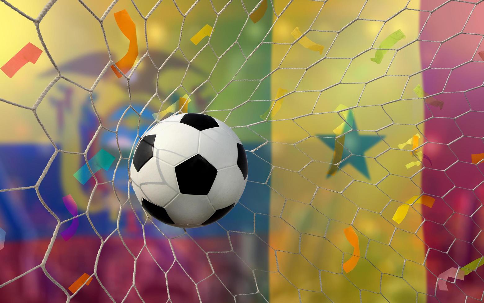 Football Cup competition between the national Ecuador and national Senegal. photo