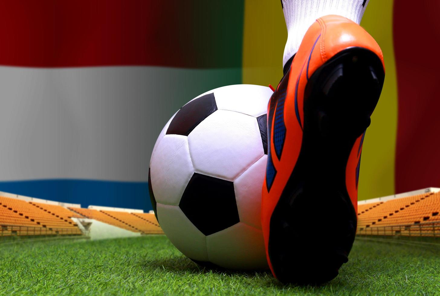 Football Cup competition between the national Netherlands and national Senegal. photo