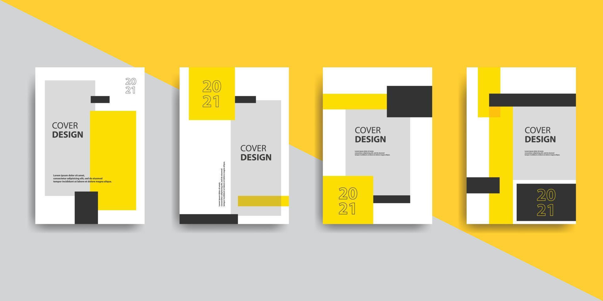 Creative book cover design with minimalistic style. vector